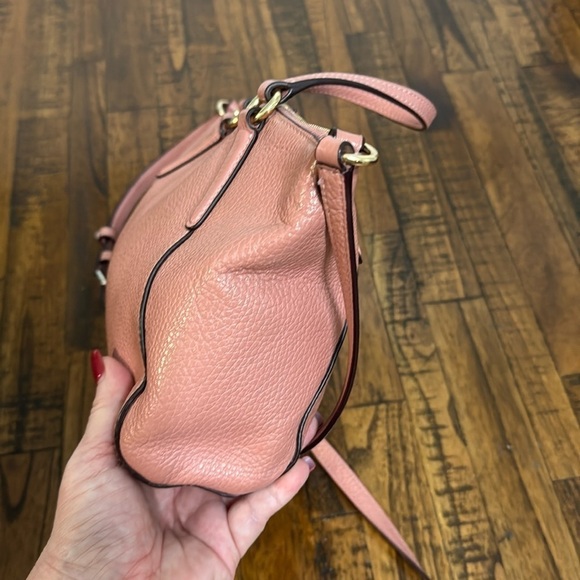 Coach Pink Leather Handbag Kelsey top handle and crossbody rose color VTG - Picture 9 of 17